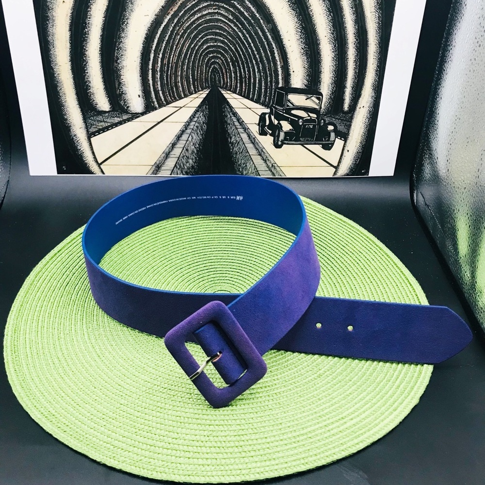 PURPLE FAUX SUEDE BELT NEW (No Tags) SMALL
